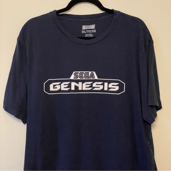 AEO Sega Genesis XXL Tailgate short sleeve t-shirt blue white casual video game - Picture 2 of 8